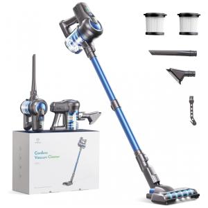 Aspirador de Pó Sem Fio 6 em 1 com Sucção Potente, Bateria Removível, 35 Min de Ação, 110V, Greenote, Azul