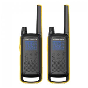 Rádio Comunicador Walkie Talkie Motorola Solutions T470 FRS Portátil, Rádio Bidirecional Recarregável, Preparação para Emergências