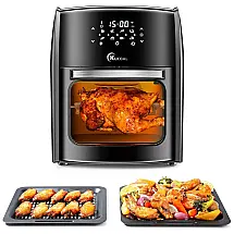 Fritadeira Elétrica AirFryer 13L de Capacidade com Painel de Controle Digital e 8 Predefinições, 1700W, 110v, PSDYSKY, Preto