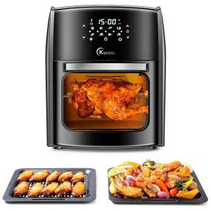 Fritadeira Elétrica AirFryer 13L de Capacidade com Painel de Controle Digital e 8 Predefinições, 1700W, 110v, PSDYSKY, Preto