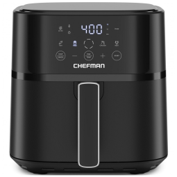 Fritadeira Elétrica Air Fryer 5,7L com 4 Predefinições, 110V 1500W, Chefman, Preta