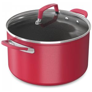 Panela Antiaderente 8 Litros com Tampa e Alças Frias ao Toque, Ninja C20480 Foodi, Vermelha