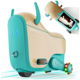 Carrinho elétrico infantil Gyroor GNU com rodas luminosas, velocidades ajustáveis e compartimento de 14L