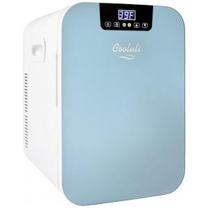 Mini Geladeira para Skincare 20 Litros com Painel Digital, 12V, Bivolt, Cooluli, Azul Claro