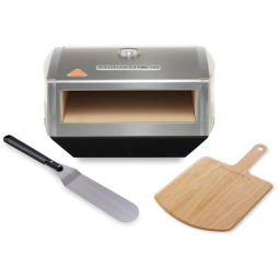 Pizza Box, fogão a gás com forno superior aço inoxidável, BAKERSTONE OS ABDXX O SSS, Cinza