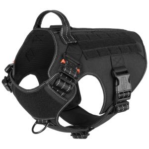 ICEFANG CEFANG Arreio Tático para Cães com 2 Fivelas de Metal Extra Grande