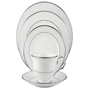 Aparelho de Jantar Oval para Qualquer Ocasião com 5 Peças, Formato Oval e Material de Porcelana, LENOX 6140990, Branco