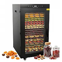 Desidratador de Alimentos CLIVIA Preto Comercial 24 Bandejas 1600W 110V