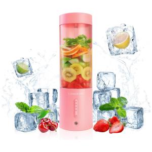 Mini Liquidificador Portátil 470mL em Aço Inoxidável com Carregamento USB, LEONARCADE