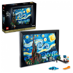 LEGO Ideas 21333 – Vincent van Gogh: A Noite Estrelada – Kit de Arte em Blocos para Adultos