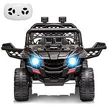 RCtown Carro, Carrinho Elétrico Infantil a Bateria 12V 1 Assento com Suspensão de Mola, Vermelho