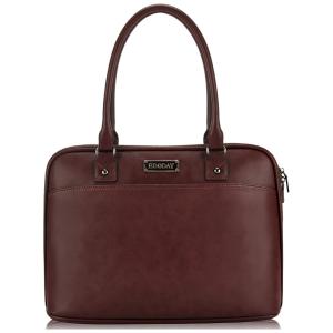 EDODAY Maleta, Bolsa Feminina para Laptop até , Marrom