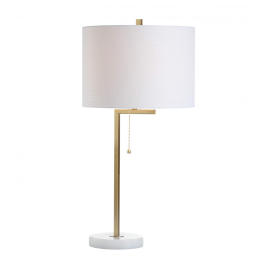 Abajur Luminária de Mesa em Metal e Mármore, Estilo Contemporâneo com 62 cm de Altura para Quarto, Sala de Estar e Escritório, 110V 60W