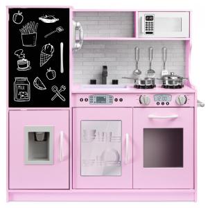 Cozinha de Brinquedo Realista em Madeira para Crianças de 3 a 6 Anos, Best Choice, Rosa