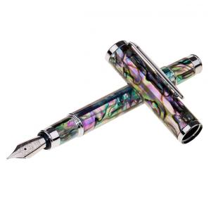 Caneta Tinteiro com Escrita Suave Ponta Média e Estojo, Roxa, LACHIEVA LUX AF 028, Violeta