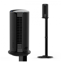 Ventilador de Torre Oscilante Compacto com Suporte Removível, 4 Velocidades, 110V, VORNADO ATOM 1S, Preto