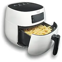 Fritadeira Elétrica AirFryer 4.3L com Painel Digital e Frigideira Antiaderente, 1400W 110V, SENZTRONICS ST AF2240, Branco