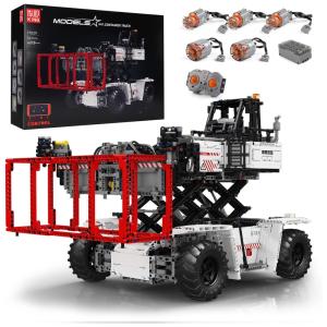 Kit de Construção Caminhão de Contêiner com 4878 Peças e Controle Remoto para Crianças e Adultos, Mould King, Branco