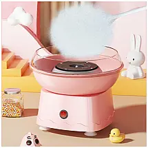 Máquina de Algodão Doce Elétrica OuYteu com Colher de Açúcar e Varas de Bambu, 110V, Rosa