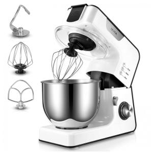 Batedeira de Bancada 5L com 8 Velocidades, Aço Inoxidável, 550W, 110v, OSTBA FM101, Branco