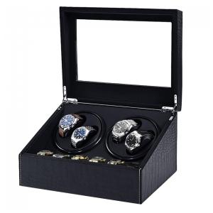 Caixa, Estojo de Pele de Crocodilo PU Rotativo Automático para Relógios, 9 Lugares, J T Technology