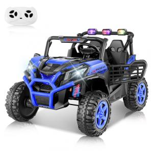 Carro Elétrico Infantil, Jeep Off-Road com Controle Remoto, 2 Lugares, Painel Multifuncional, Luzes Dianteiras e Traseiras, 24V, Hikole