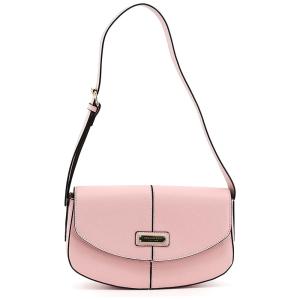 London Fog Bolsa Feminina de Couro com Alça Ajustável, Rosa