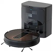 Aspirador de Pó Robô Coredy R750 Pro com Conexão via APP WI FI e Auto Esvaziamento, 110V, Preto