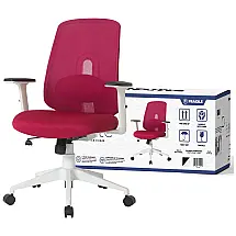 NOUHAUS Cadeira de Escritório Ergonômica Giratória com Suporte Lombar e Altura Ajustáveis, Preta