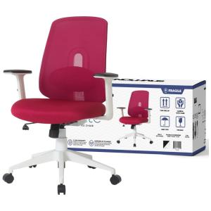 NOUHAUS Cadeira de Escritório Ergonômica Giratória com Suporte Lombar e Altura Ajustáveis, Preta