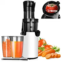 Centrifuga de Frutas com Processo Lente e Limpeza Pratica, 110V 200W, LynTorin, Branco