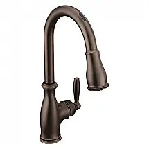 Torneira Cozinha Inteligente com Controle de Voz, Aumento de Potência e Pulverizador Pull Down, Moen Brantford 7185EVORB