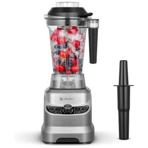 Liquidificador Profissional 1,8L com 5 Funções, 8 Velocidades e Função Pulsar, 110V 1800W, Amzchef , Cinza