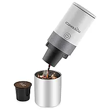 Cafeteira Elétrica Expresso Portátil 12V Capacidade 150ml Ideal para Viagens Casa Escritório, CONQUECO CO CP001K, Branco