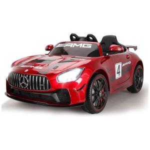 Carro, Carrinho Elétrico 1 Assento 12V, com Luzes de LED e Controle Remoto, TOBBI, Vermelho