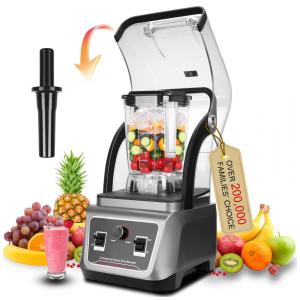 Liquidificador Comercial com Proteção à Prova de Som - Potente e Silencioso, Autolimpante, 2200W,Hijolla