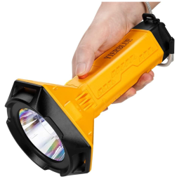 Lanterna LED Recarregável 10000 Lúmens 20H de Ação a Prova d IP66 com Lente Removível, YIERBLUE YBF 6000Y, Amarelo