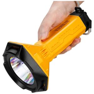 Lanterna LED Recarregável 10000 Lúmens 20H de Ação a Prova d IP66 com Lente Removível, YIERBLUE YBF 6000Y, Amarelo