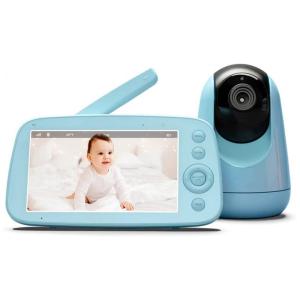 Babá Eletrônica CZMTA com Câmera e Monitor 720p Recarregável, Visão Noturna, Azul