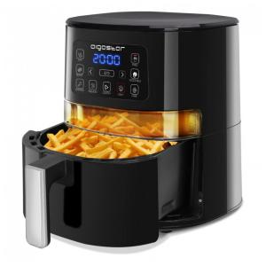 Fritadeira Elétrica AirFryer Aigostar 4.2L com Desligamento Automático e Temporizador, 1500W, 110V, Preta
