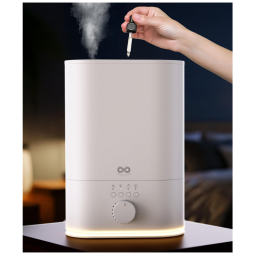 Umidificador Ultrassônico Premium para Grandes Ambientes, Recarga Top, Ideal p/ Dormitório, Fácil Limpeza