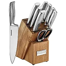 Conjunto de Facas em Cerâmica com Afiador Embutido e Bloco de Bancada 10 Peças, CUISINART MAIN 43205, Prateado