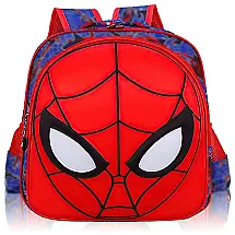 Mochila Escolar Infantil Homem Aranha para Crianças de 4 a 12 Anos, Azul e Vermelha