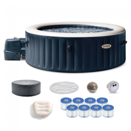 Spa Inflável Hidromassagem para 2 Pessoas com Filtros de Substituição Intex 28429EP, Azul