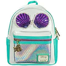Mochila Escolar Infantil Loungefly Disney Pequena Sereia para Crianças a Partir de 6 Anos, Azul