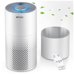 Purificador de Ar e Umidificador 2 em 1 com Filtro HEPA e Luzes Noturnas, 110V, Afloia, Branco