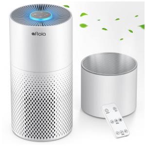 Purificador de Ar e Umidificador 2 em 1 com Filtro HEPA e Luzes Noturnas, 110V, Afloia, Branco