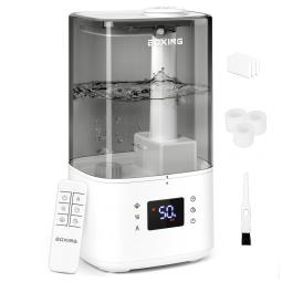 Umidificador BOXING 6 Litros com Vapor Quente e Frio, Controle Remoto, Modo Automático - Ideal para Quarto de Bebê e Plantas