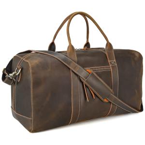 Polare Bolsa de Viagem Masculina Clássica de Couro , Marrom