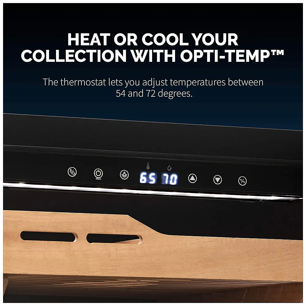 Umidor Elétrico NewAir 1500 Cigarros, Sistema de Umidificação Integrado, Função de Aquecimento e Resfriamento Opti-Temp — foto 3